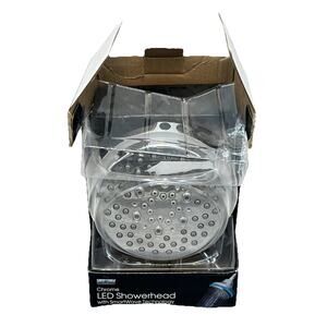 Home2O Chrome LED Showerhead SmartWave Tech 4-Spray Color Changing Effect {97}.